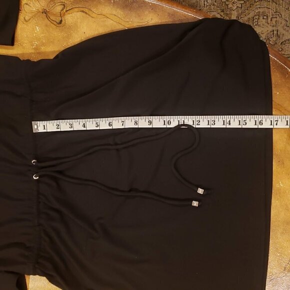 NWOT Michael Kors Black Drawstring Waist Dress Size Small - Picture 13 of 13